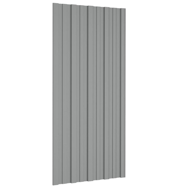 Panneaux de toit vidaxl 36 ST 100x45 cm Gray en acier galvanisé