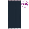 Panneaux de toit vidaxl 36 pc 100x45 cm anthracite en acier galvanisé