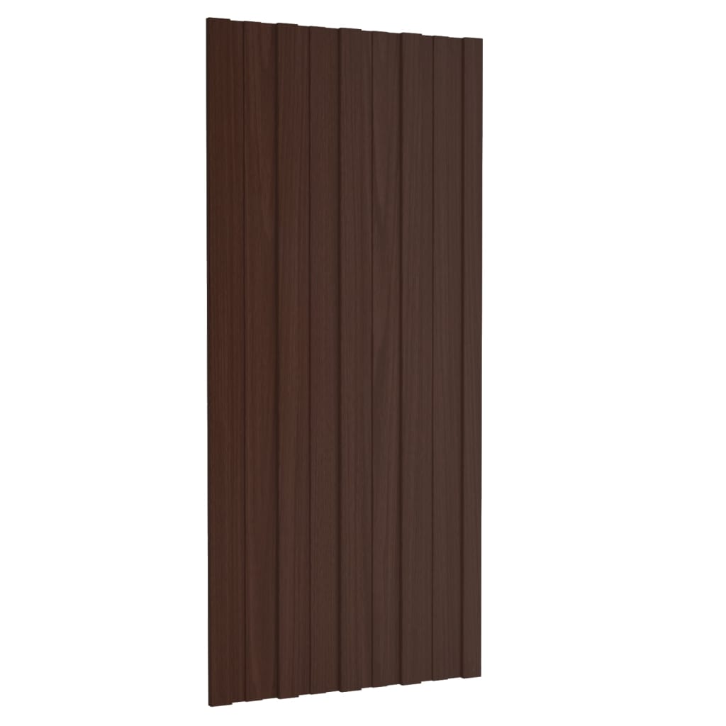Carreaux de toit vidaxl 36 PCS 100x45 cm en acier galvanisé marron en acier