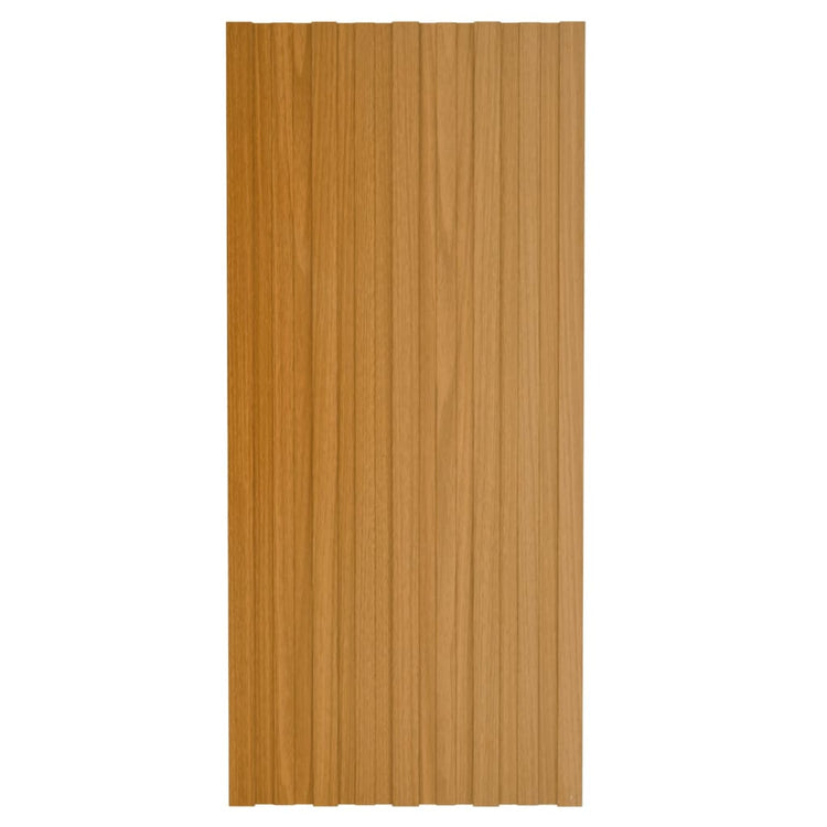 Panneaux de toit Vidaxl 12 ST 100x45 cm Bois d'éclairage en acier galvanisé