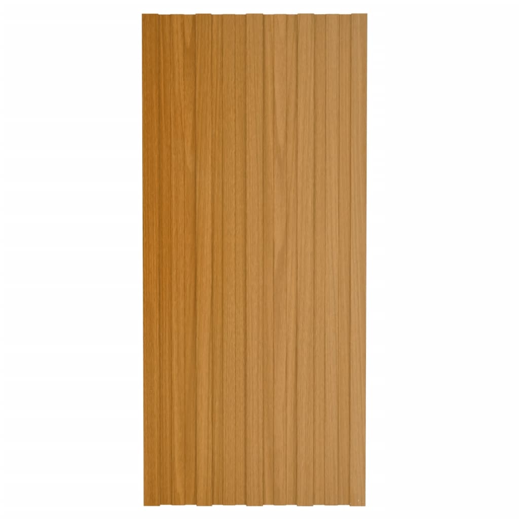 Panneaux de toit Vidaxl 36 ST 100x45 cm Bois d'éclairage en acier galvanisé