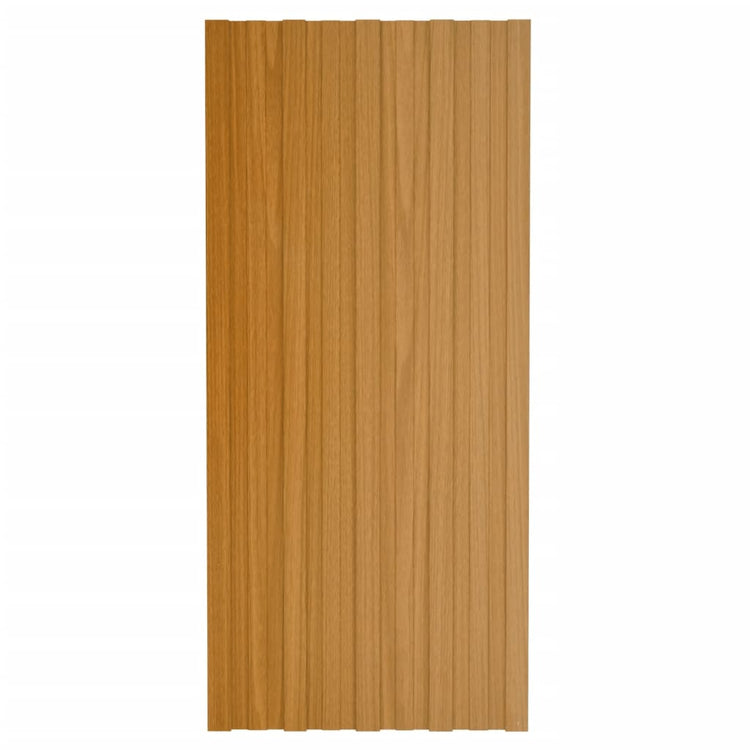 Panneaux de toit Vidaxl 36 ST 100x45 cm Bois d'éclairage en acier galvanisé