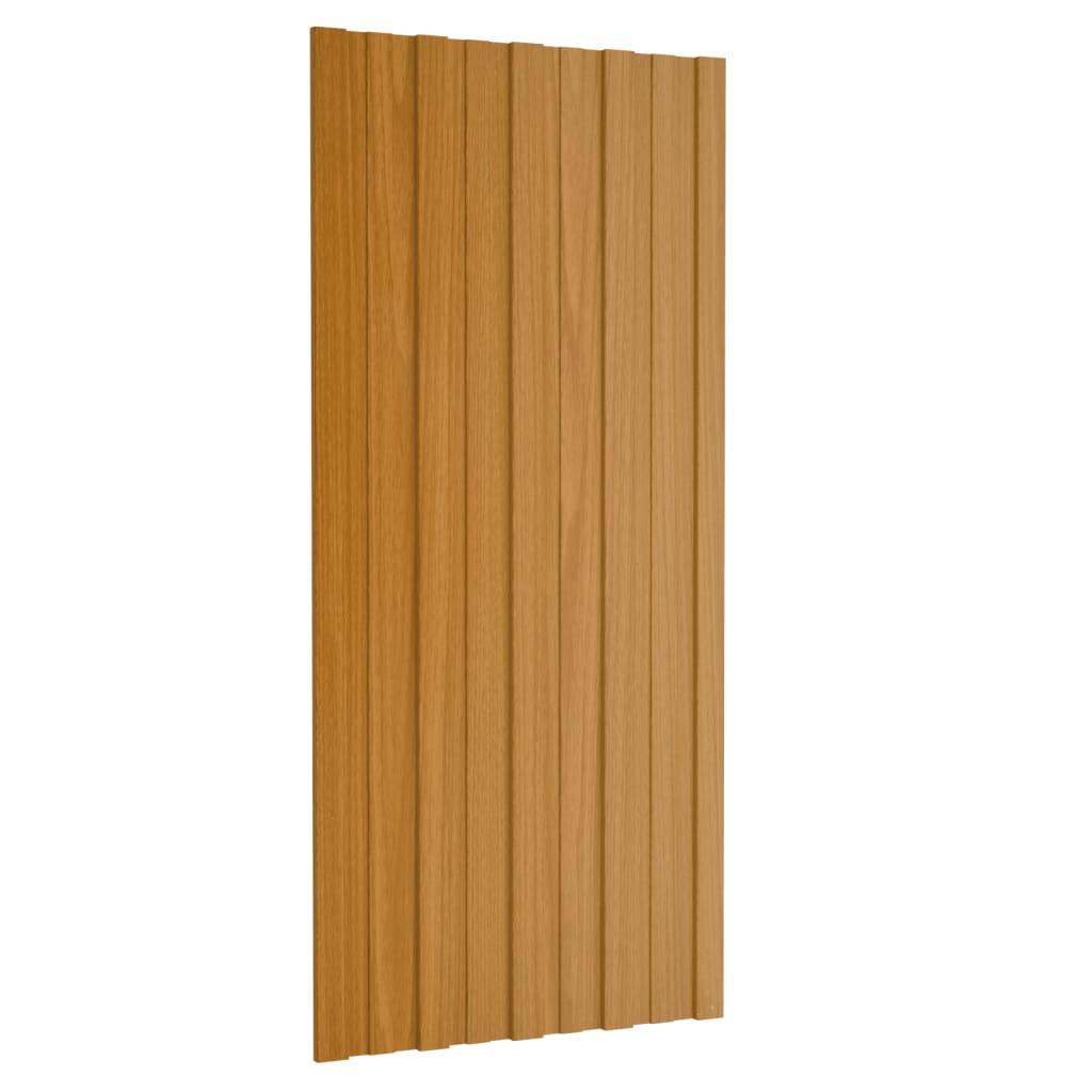 Panneaux de toit Vidaxl 36 ST 100x45 cm Bois d'éclairage en acier galvanisé