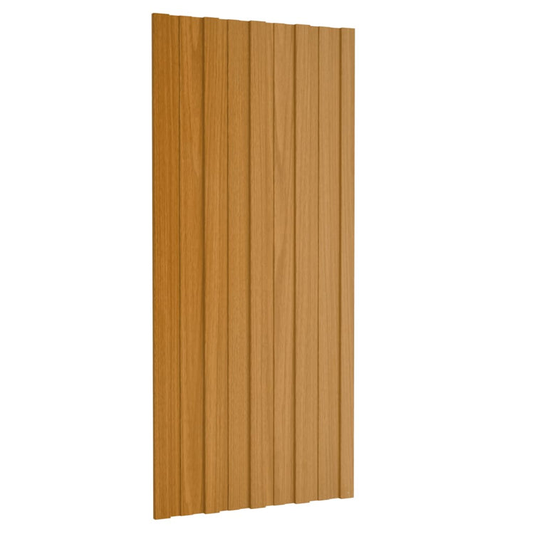 Panneaux de toit Vidaxl 36 ST 100x45 cm Bois d'éclairage en acier galvanisé