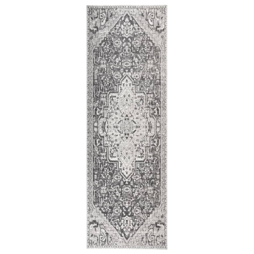 Vidaxl extérieur tapis plat tissé 80x250 cm gris clair
