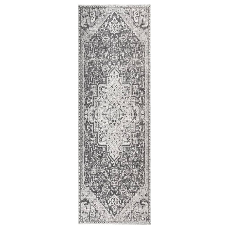 Vidaxl extérieur tapis plat tissé 80x250 cm gris clair