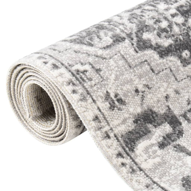 Vidaxl extérieur tapis plat tissé 80x250 cm gris clair
