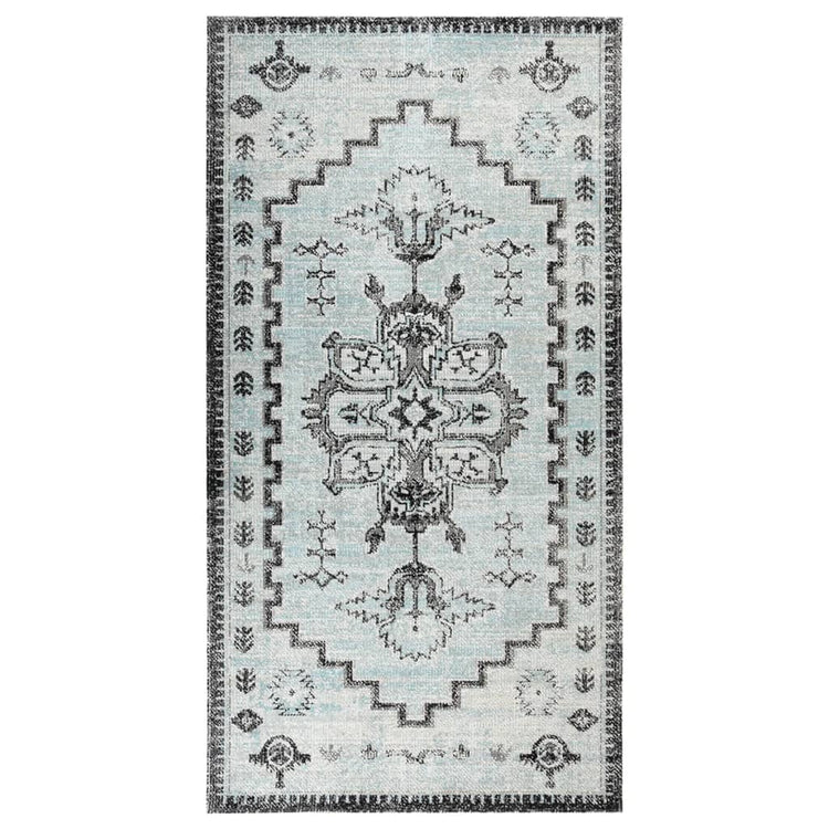 Vidaxl extérieur tapis plat tissé 80x150 cm vert et gris