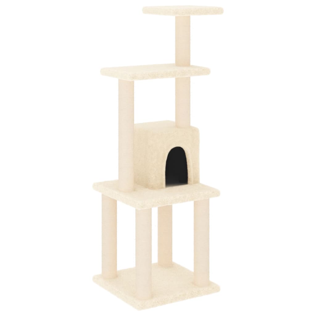 Vidaxl Cat Scratch Post avec Sisal Scratch Posts 105 cm Crème -Colored