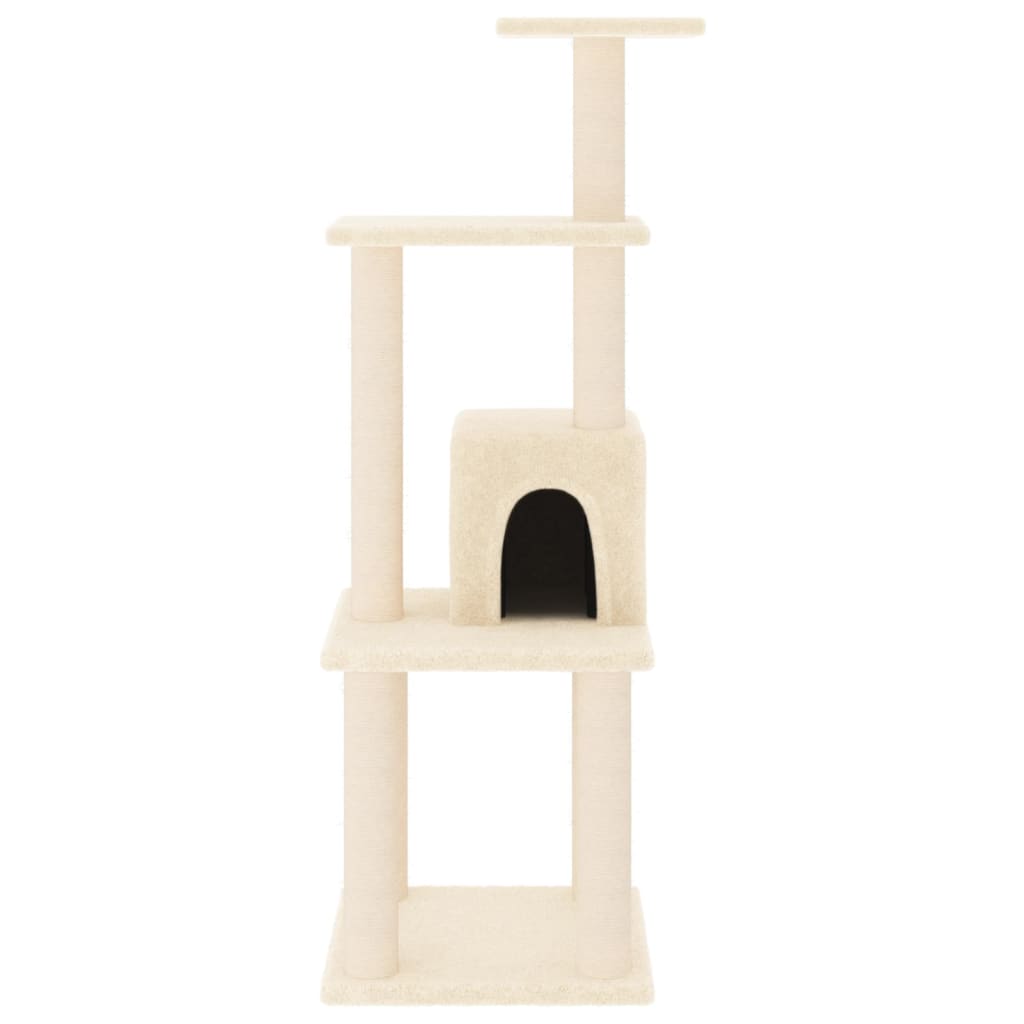 Vidaxl Cat Scratch Post avec Sisal Scratch Posts 105 cm Crème -Colored
