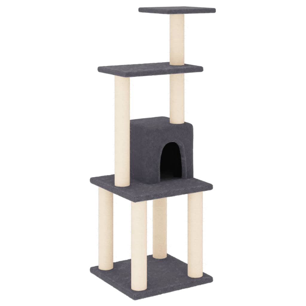 Vidaxl Cat Scratch Post avec Sisal Scratch Posts 105 cm Gris foncé