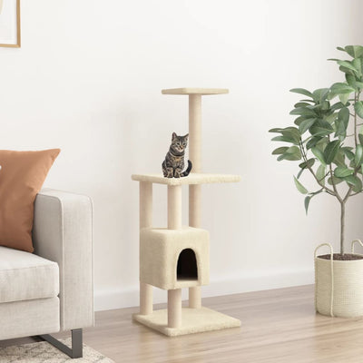 Vidaxl Cat Scratch Post avec sisal Scratch Posts 104 cm Crème -Colored
