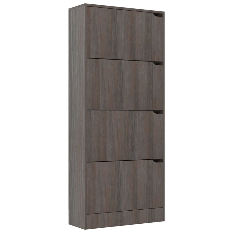 Armoire à chaussures Vidaxl avec 4 portes 59x24x136 cm en bois de bois de bois transformé