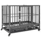 Vidaxl Dog Bank avec roues 92x62x76 cm en acier