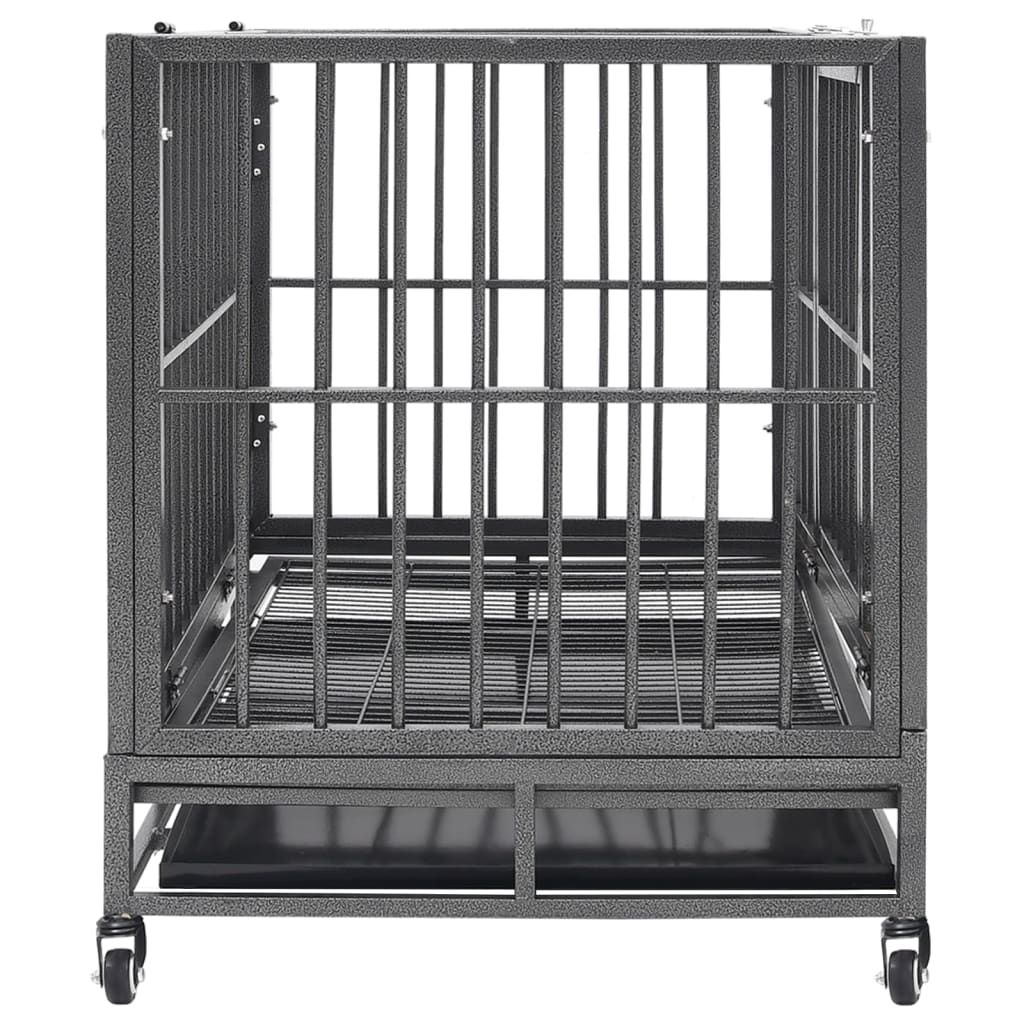 Vidaxl Dog Bank avec roues 92x62x76 cm en acier