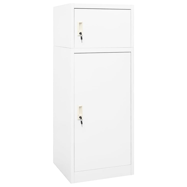 Armoire de selle Vidaxl 53x53x140 cm en acier blanc