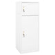 Armoire de selle Vidaxl 53x53x140 cm en acier blanc