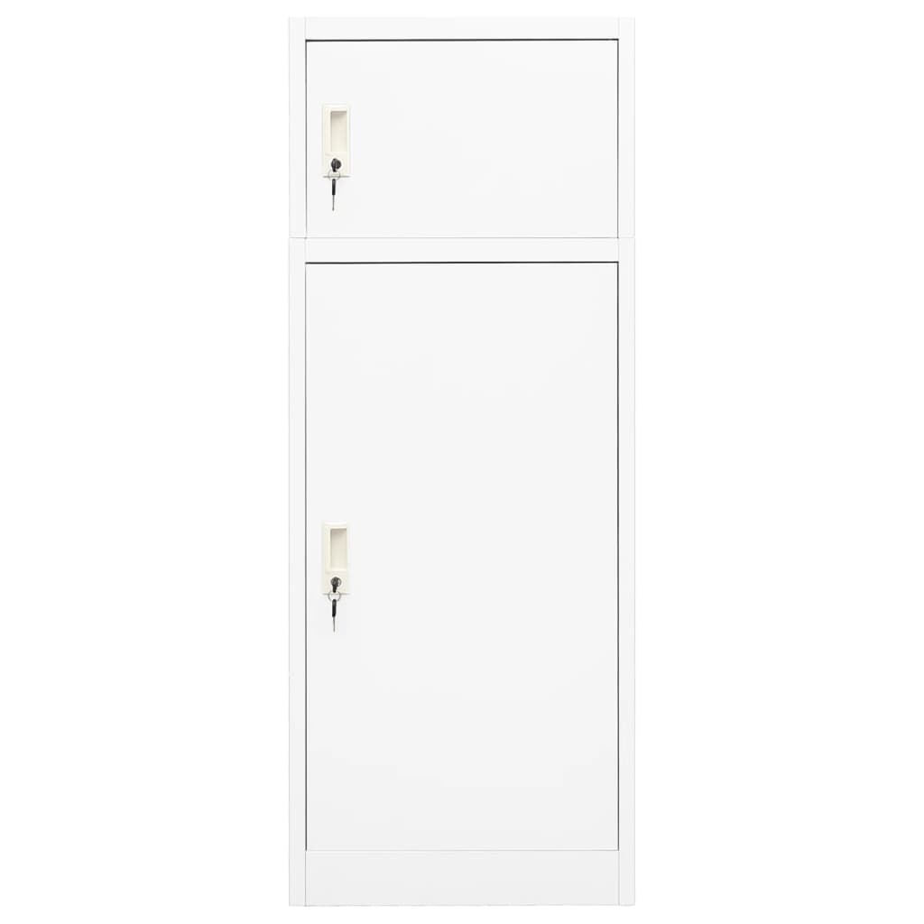 Armoire de selle Vidaxl 53x53x140 cm en acier blanc