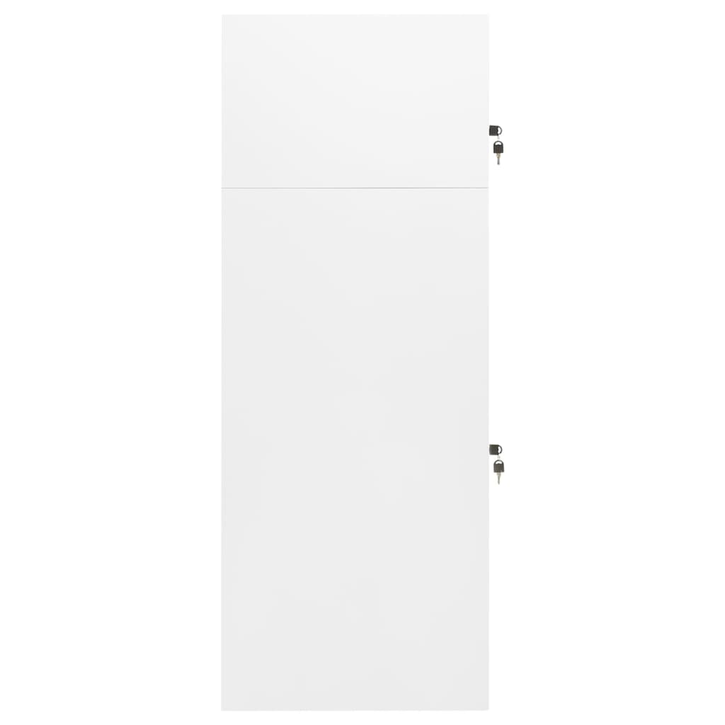 Armoire de selle Vidaxl 53x53x140 cm en acier blanc
