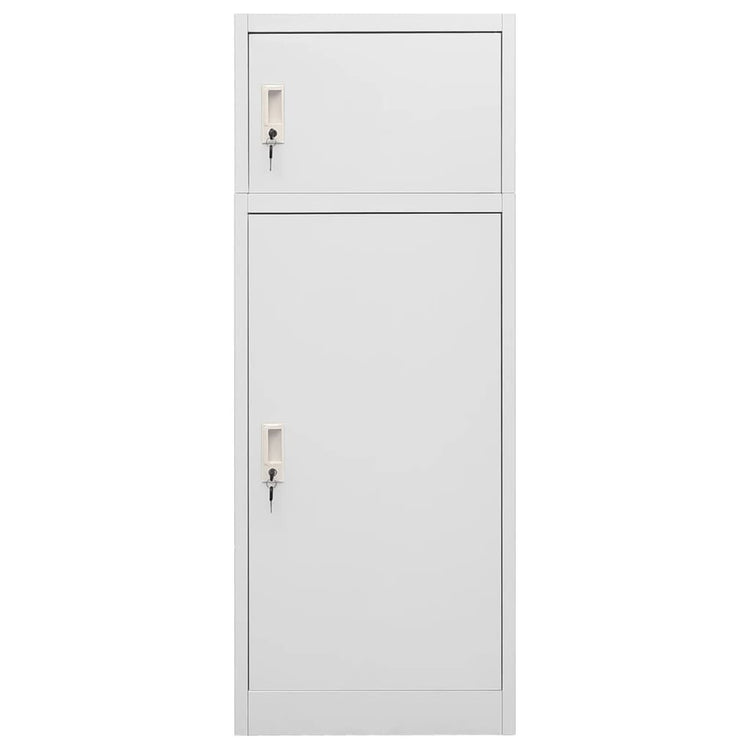 Armoire de selle Vidaxl 53x53x140 cm gris clair en acier