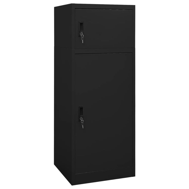 Armoire de selle Vidaxl 53x53x140 cm en acier noir