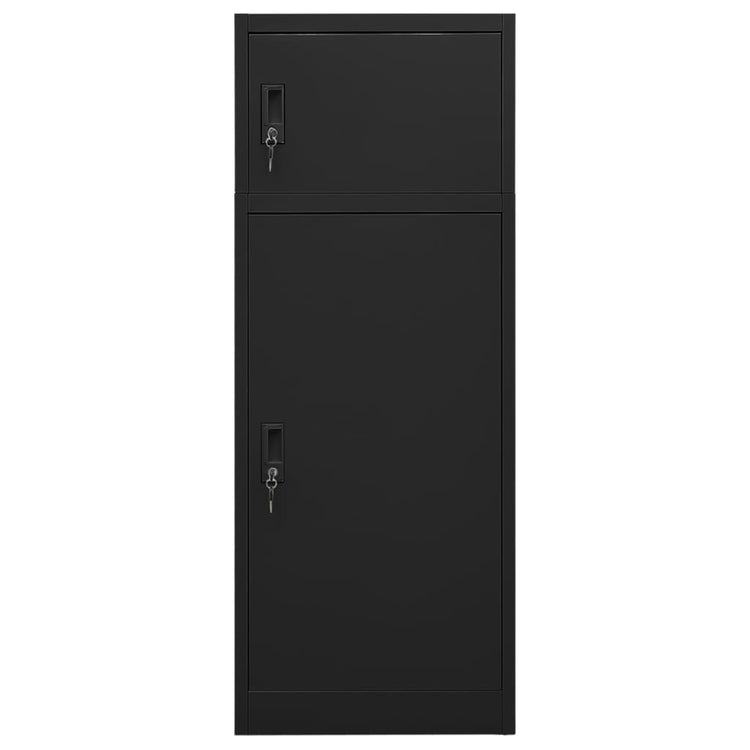 Armoire de selle Vidaxl 53x53x140 cm en acier noir