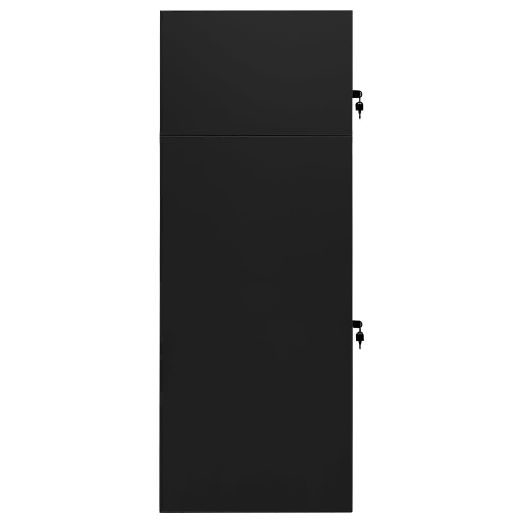 Armoire de selle Vidaxl 53x53x140 cm en acier noir