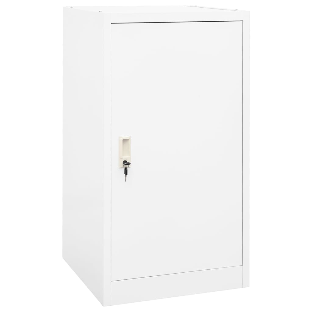 Armoire de selle Vidaxl 53x53x105 cm en acier blanc
