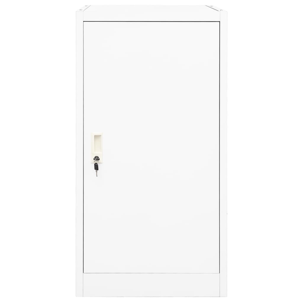 Armoire de selle Vidaxl 53x53x105 cm en acier blanc