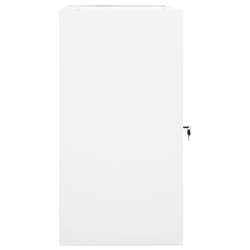 Armoire de selle Vidaxl 53x53x105 cm en acier blanc