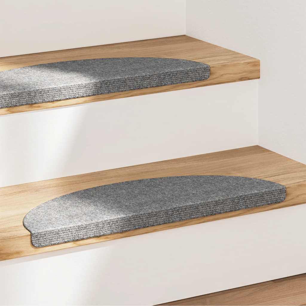 Vidaxl Mat à escalier auto-adhésif 15 ST 56x17x3 cm Gray