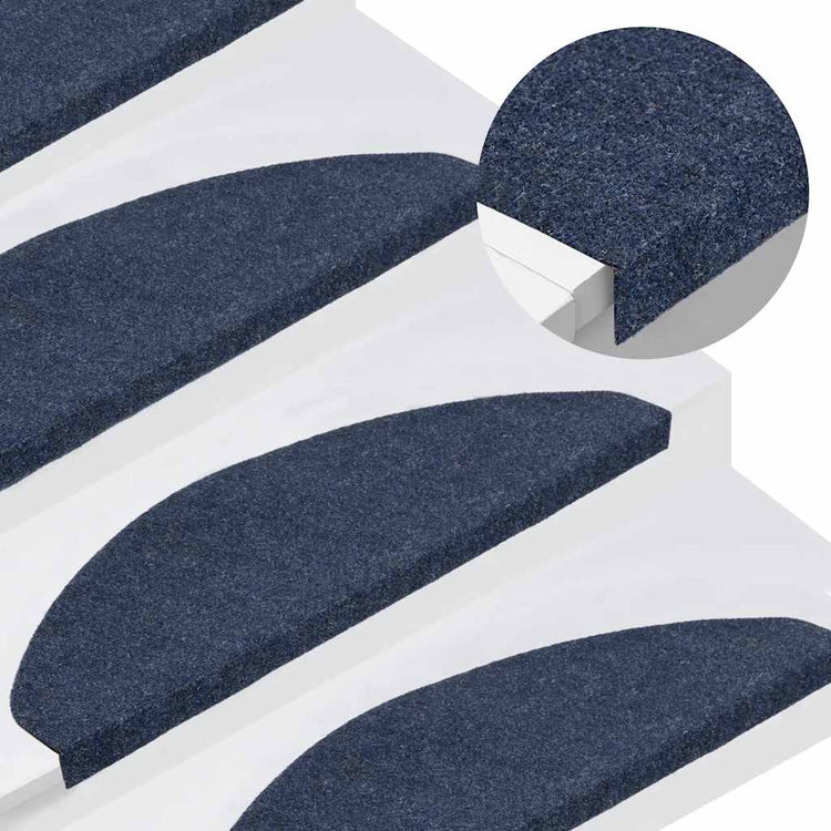 Vidaxl Mat à escalier auto-adhésif 15 ST 65x22.5x3,5 cm bleu