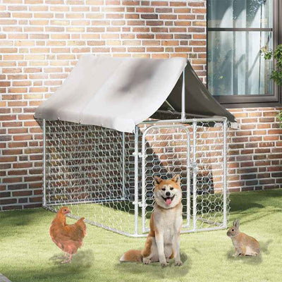 Vidaxl Chienne Kennel pour l'extérieur avec toit 200x100x150 cm