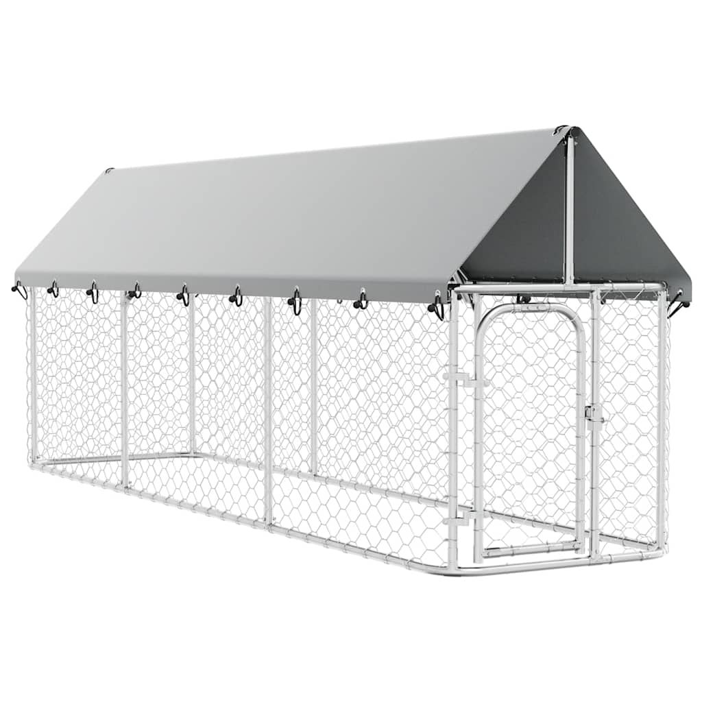 Vidaxl Chienne Kennel pour l'extérieur avec toit 400x100x150 cm