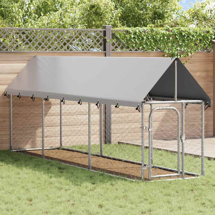Vidaxl Chienne Kennel pour l'extérieur avec toit 400x100x150 cm