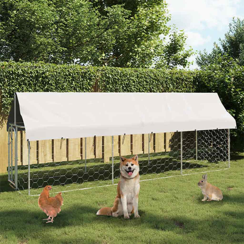Vidaxl Chienne Kennel pour l'extérieur avec toit 400x100x150 cm