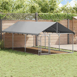 Vidaxl Chienne Kennel pour l'extérieur avec toit 400x200x150 cm - afbeelding 3