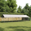 Vidaxl Chienne de chien pour l'extérieur avec toit 600x200x150 cm