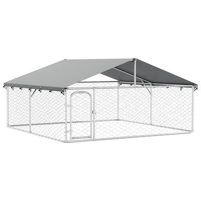 Vidaxl Chienne de chien avec toit 300x300x150 cm