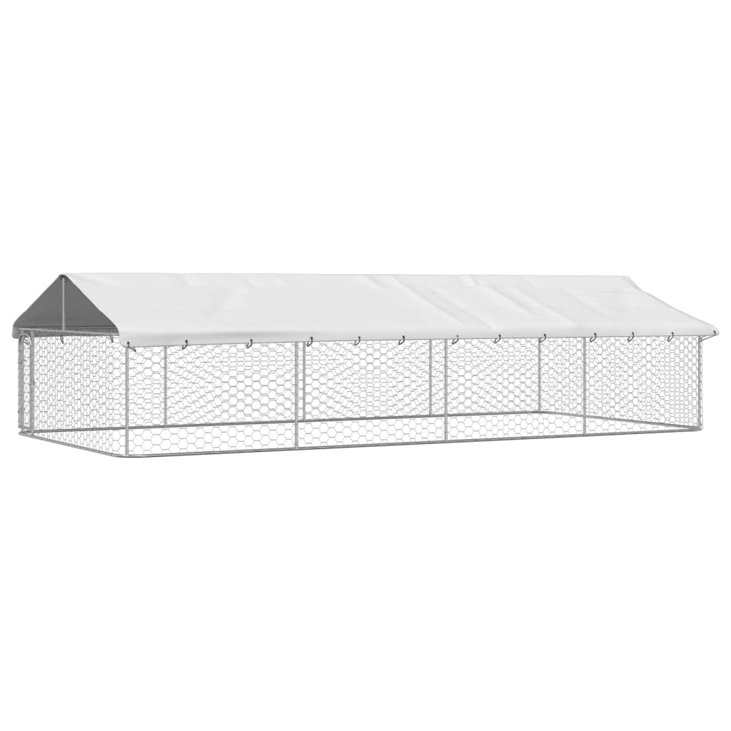Vidaxl Chienne Kennel pour l'extérieur avec toit 600x300x150 cm
