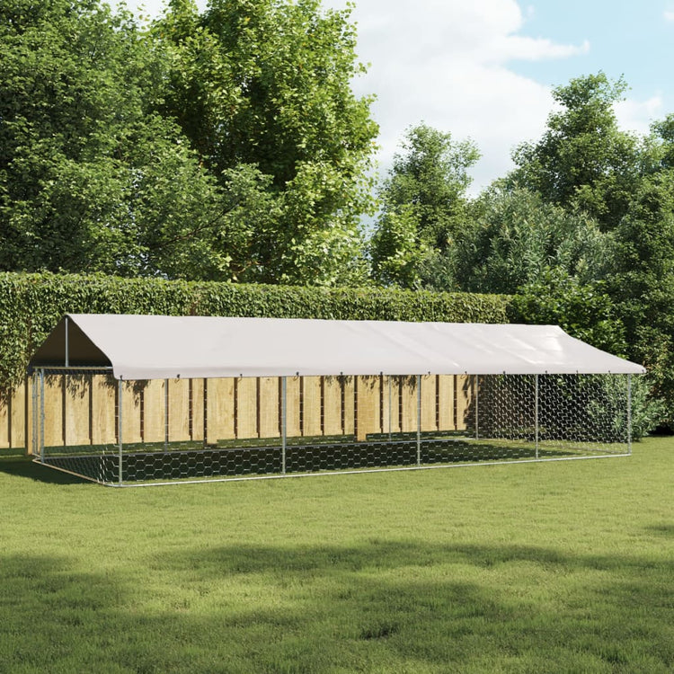 Vidaxl Chienne Kennel pour l'extérieur avec toit 600x300x150 cm