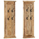Racks de manteau vidaxl 2 pcs 38x100 cm en bois de mangue solide