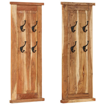 Racks de couche Vidaxl 2 pcs 38x100 cm en bois d'acacia solide