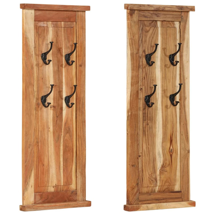 Racks de couche Vidaxl 2 pcs 38x100 cm en bois d'acacia solide