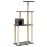 Vidaxl Cat Scratch Post avec Sisal Scratch Posts 147 cm Gris foncé - afbeelding 2