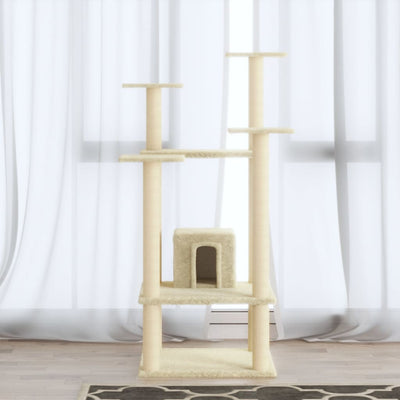 Vidaxl Cat Scratch Post avec sisal Scratch Posts 110 cm Crème -Colored