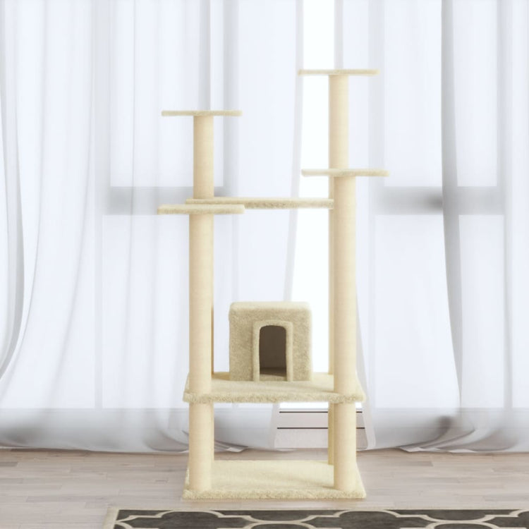 Vidaxl Cat Scratch Post avec sisal Scratch Posts 110 cm Crème -Colored