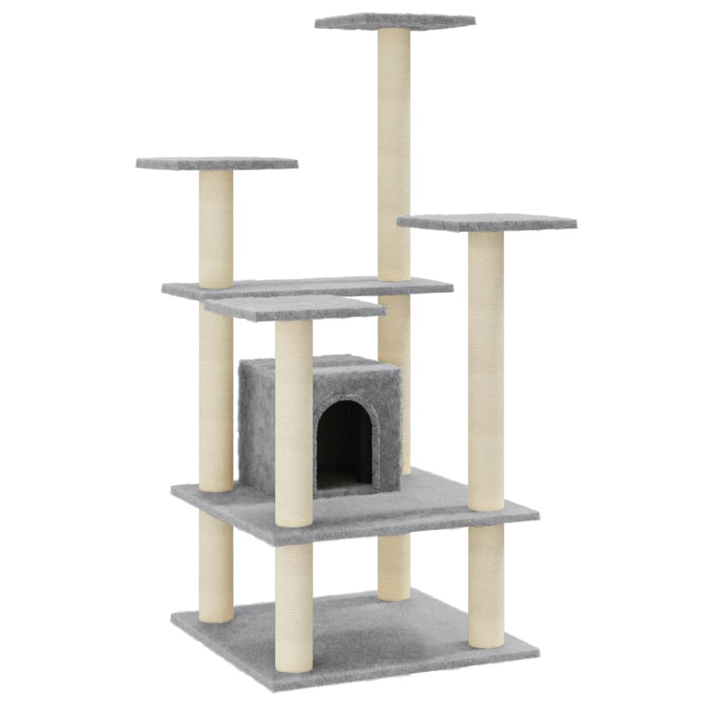 Vidaxl Cat Scratch Post avec sisal Scratch Posts 110 cm Gris clair
