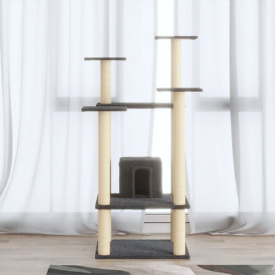Vidaxl Cat Scratch Post avec Sisal Scratch Posts 110 cm Gris foncé