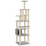 Vidaxl Cat Stracing Post avec sisal Scratch Posts 183 cm Gris clair - afbeelding 2
